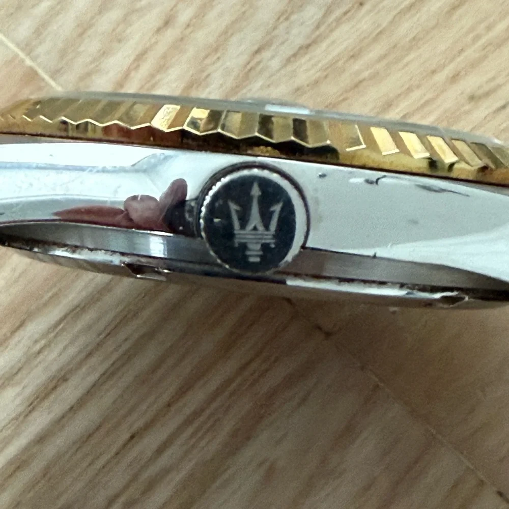 Maserati Presidential Style Men’s Watch Blue Dial Two-Tone Bracelet Case Date